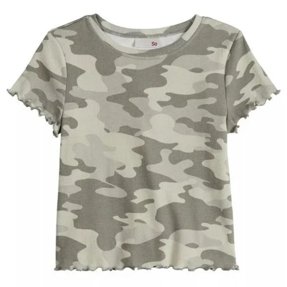 Girls SO® Lettuce Edge Tiny Tee - Medium